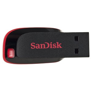 SanDisk Cruzer Blade 16GB USB 2.0 Flash Drive (Black/Red)